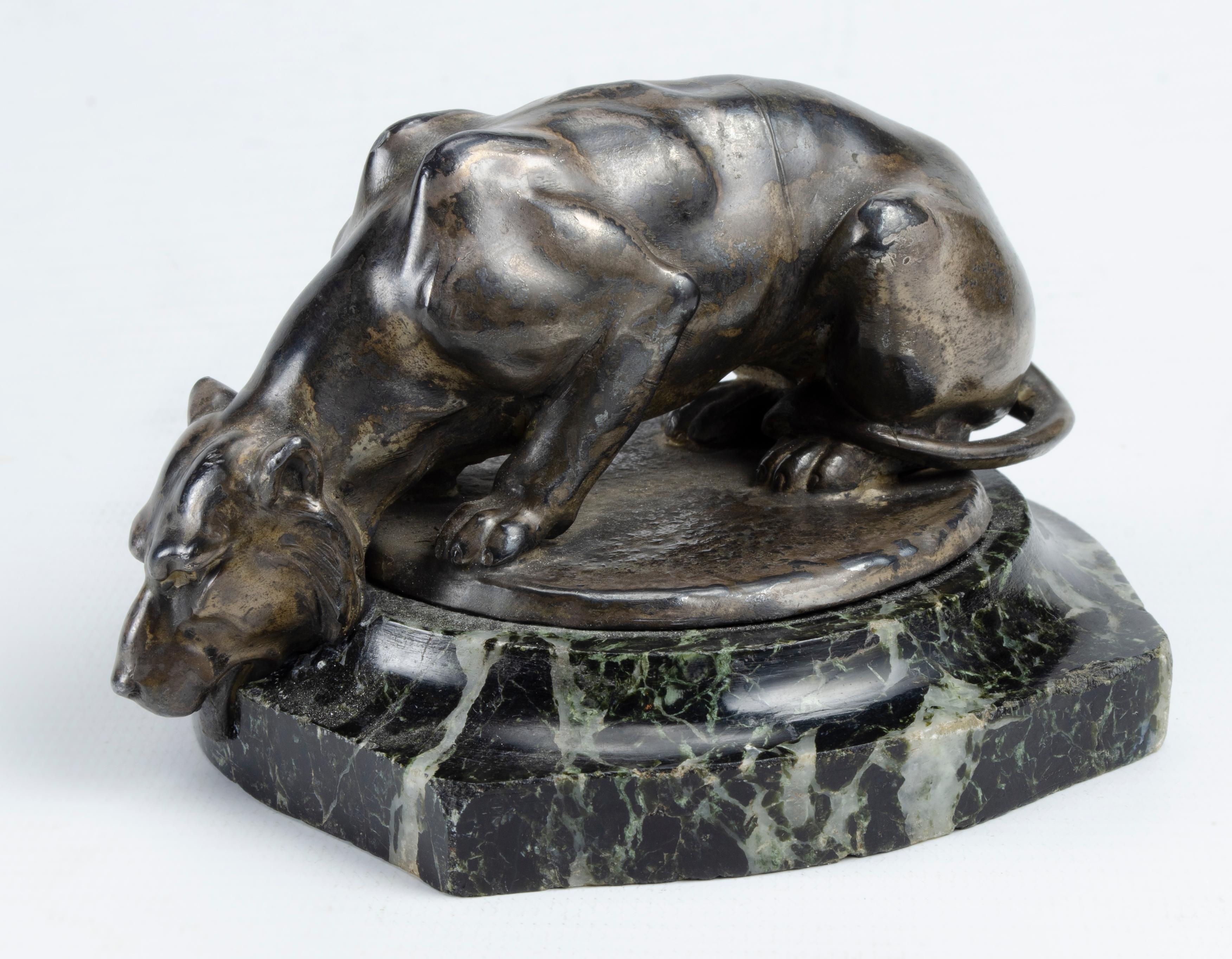 German Neoclassical Panther Sculpture For Sale