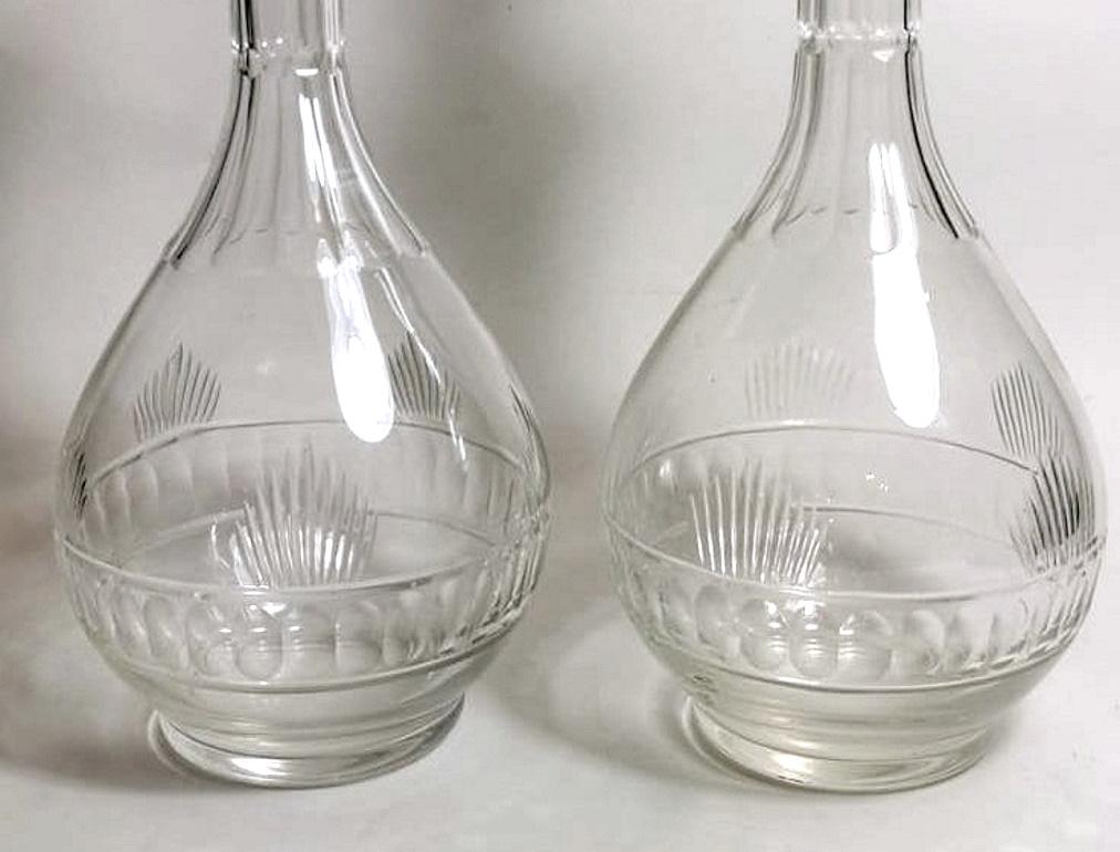Pareja de botellas francesas de estilo neoclásico parisino Beaux Arts Francés en venta