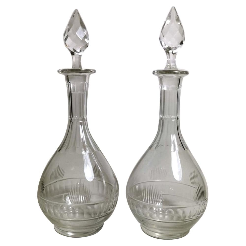 Pareja de botellas francesas de estilo neoclásico parisino Beaux Arts