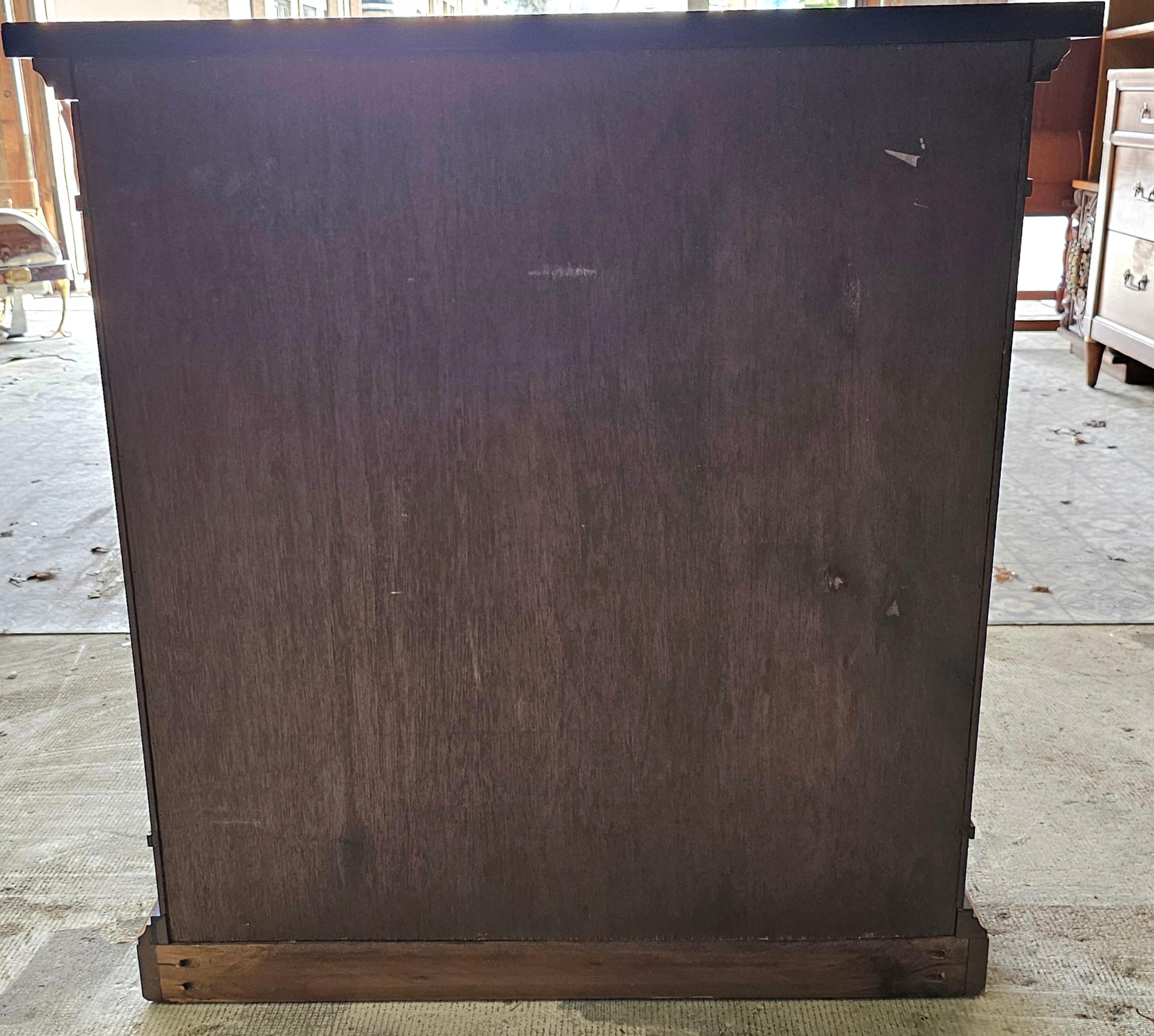 Neoclassical Partial Gilt Decorated Fruitwood & Faux Marble Top Console Cabinet For Sale 1