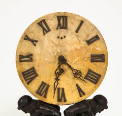 Neoclassical Patinated Bronze and Sienna Marble Hercules Clock by E. F. Caldwell