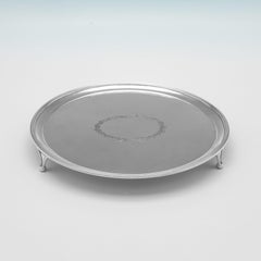 Neoclassical Period 18th Century Silver Salver - Hallmarked in London in 1790