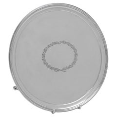 Bandeja de plata del siglo XVIII de época neoclásica - Matriculada en Londres en 1790