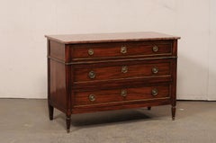 Neoclassical Period French Commode w/Marble Top & Brass Trimmings