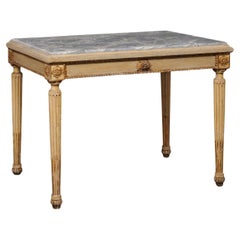 Antique Neoclassical Period Italian Console Table w/Original Finish and Marble Top