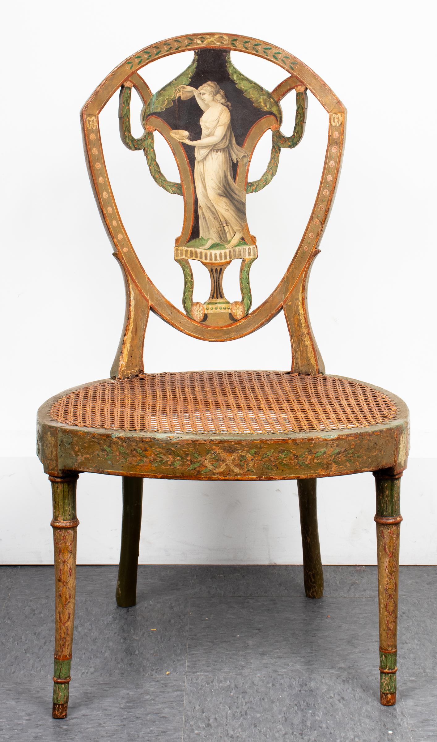 Neoclassical Period Painted Side Chairs In Good Condition In New York, NY