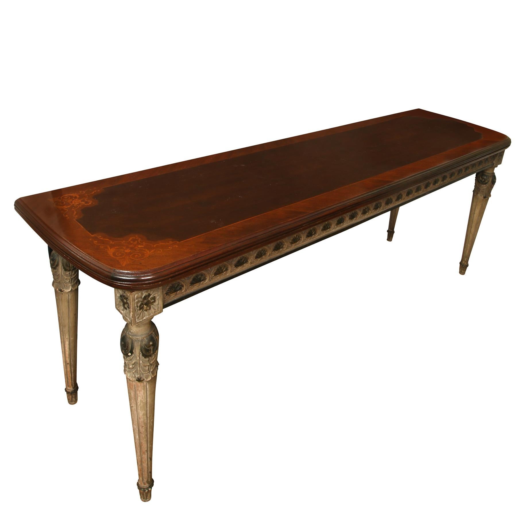 Neoclassical Pier, Buffet or Dining Table In Good Condition For Sale In Locust Valley, NY