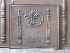 19th Century Neoclassical 'Pillars with Decoration' Fireback / Backsplash