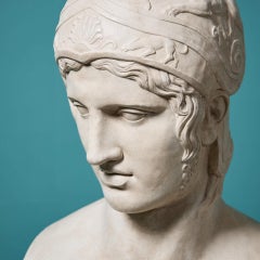 Neoclassical Plaster Bust of Ares After Alkamenes