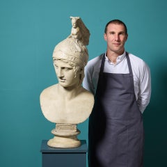 Neoclassical Plaster Bust of Ares After Alkamenes