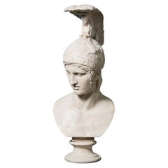 Neoclassical Plaster Bust of Ares After Alkamenes