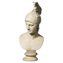 Neoclassical Plaster Bust of Ares After Alkamenes