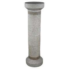 Neoclassical Plaster Column Sculpture Pedestal Plant Fern Display Stand 50"