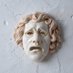 Neoclassical Plaster Tragedy Mask, c. 1980