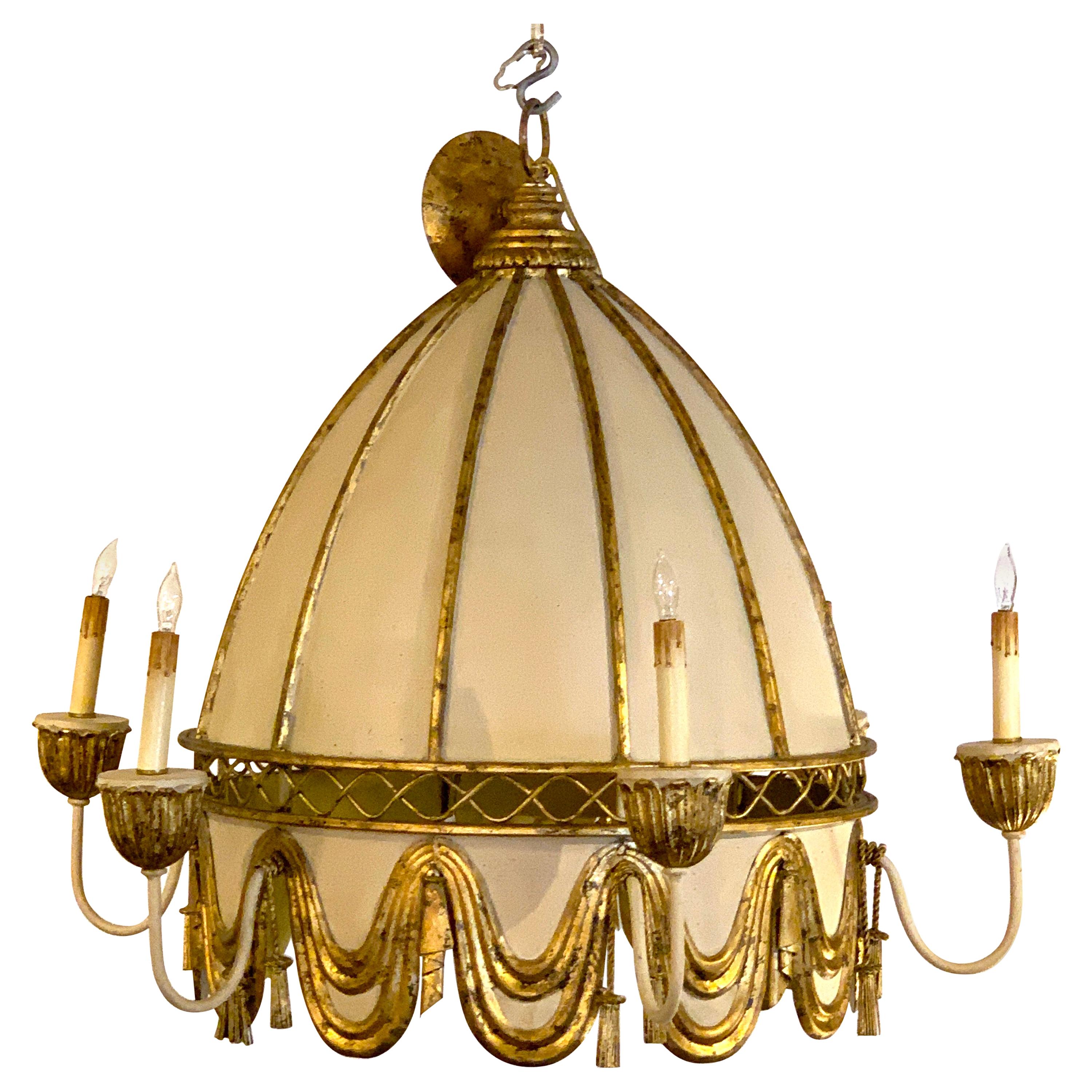 Painted Pagoda Chandelier For Sale at 1stDibs