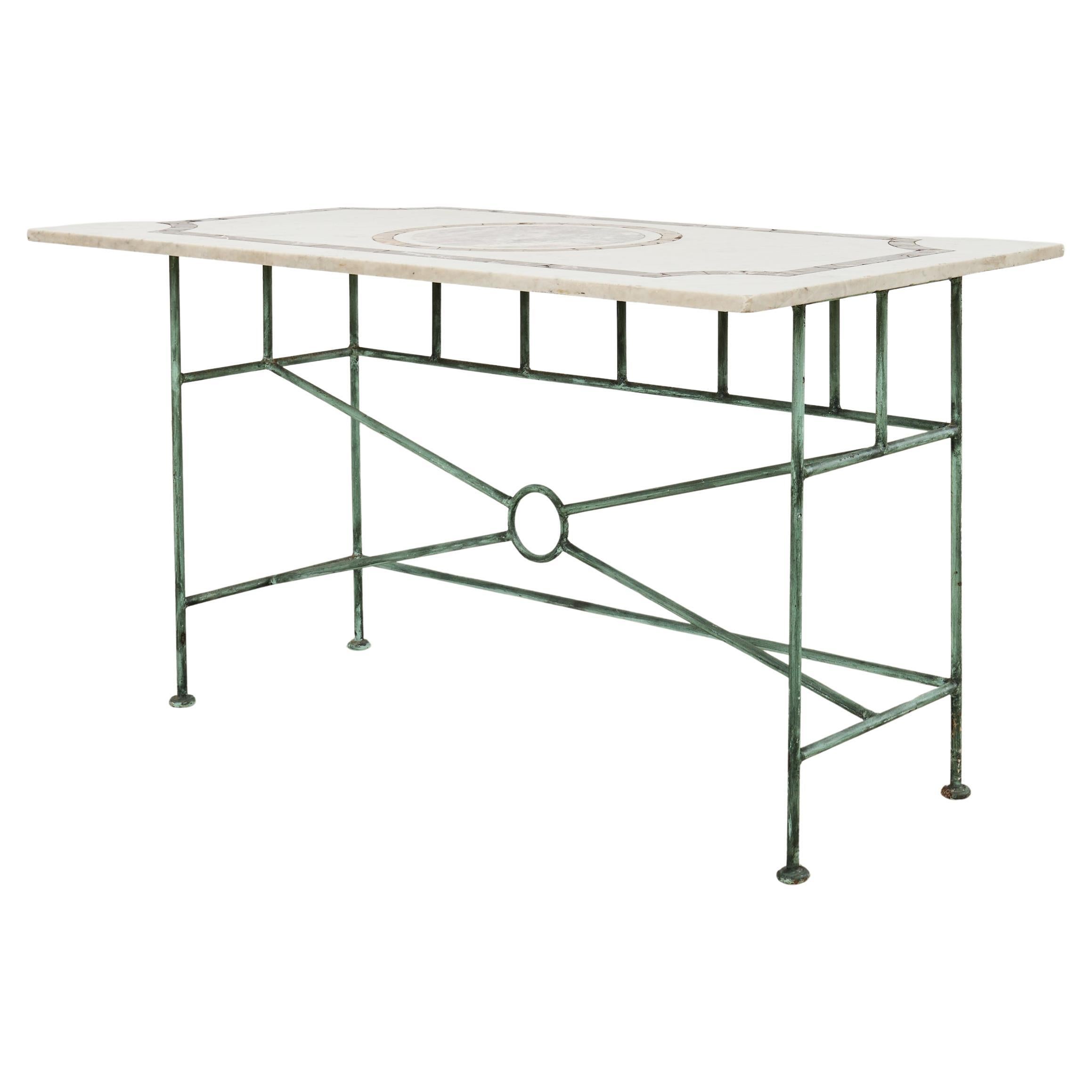 Neoklassischer Konsolentisch im pompejanischen Stil aus italienischem Marmor im Angebot