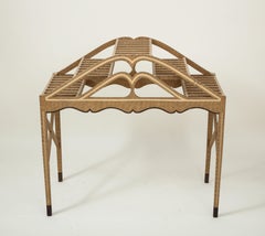 Porte-plantes néoclassique peint en mastic et crème