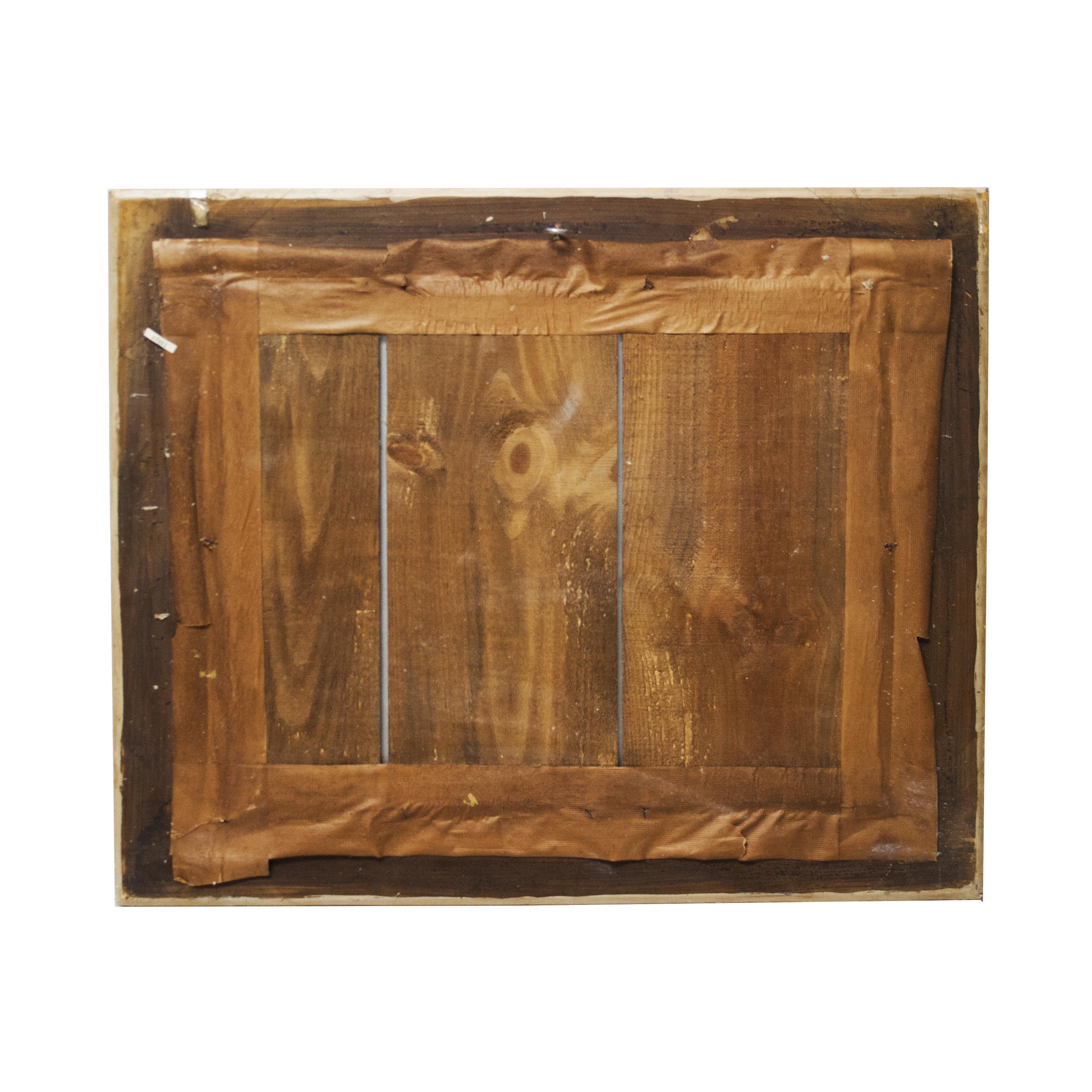 Neoclassical Rectangular Gold Hand Carved Wooden Mirror, Spain, 1970 For Sale 1