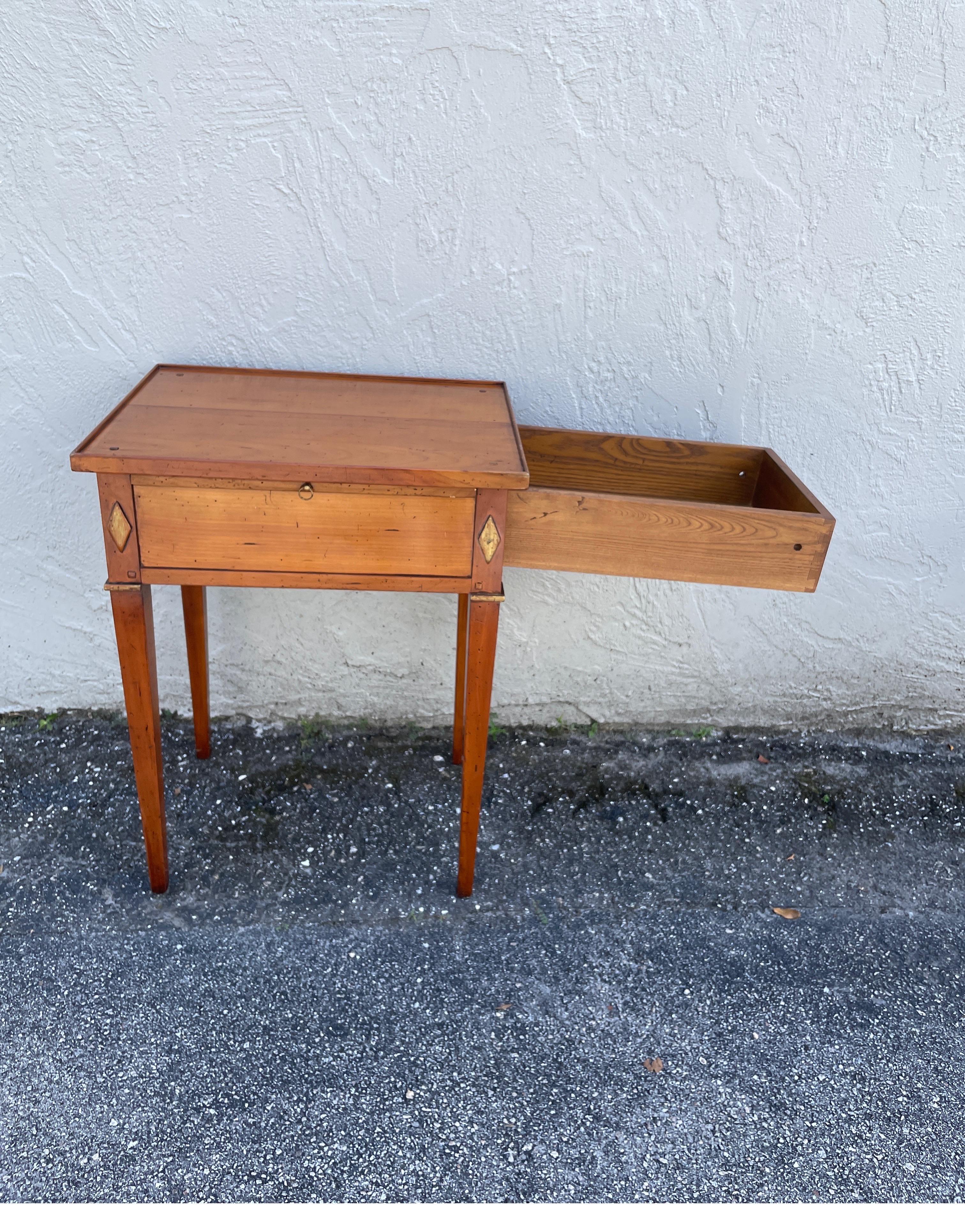Neoclassical Rectangular Side Table In Good Condition In West Palm Beach, FL