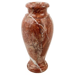 Neoclassical Red/Rouge Zebra Marble Vase