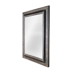 Neoclassical Regency Dark Brown Hand Carved Wooden Mirror, 1970