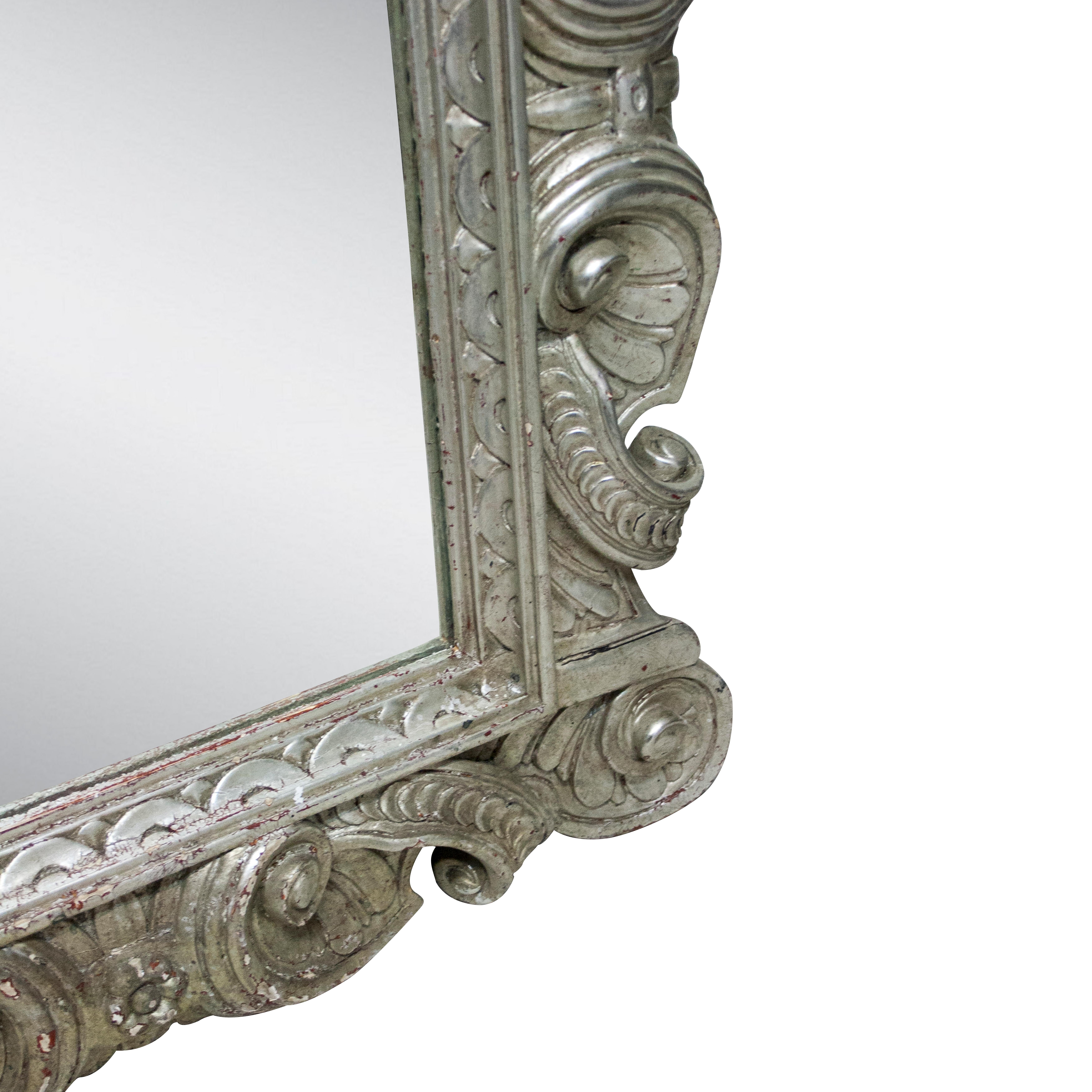 French Neoclassical Regency Empire Style Bath Wood Mirror, 1970 For Sale