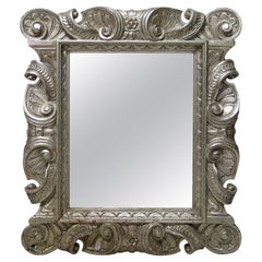 Neoclassical Regency Empire Style Bath Wood Mirror, 1970