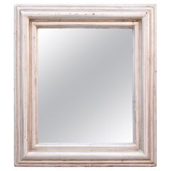 Neoclassical Regency Rectangular Silver Hand Carved Wooden Mirror