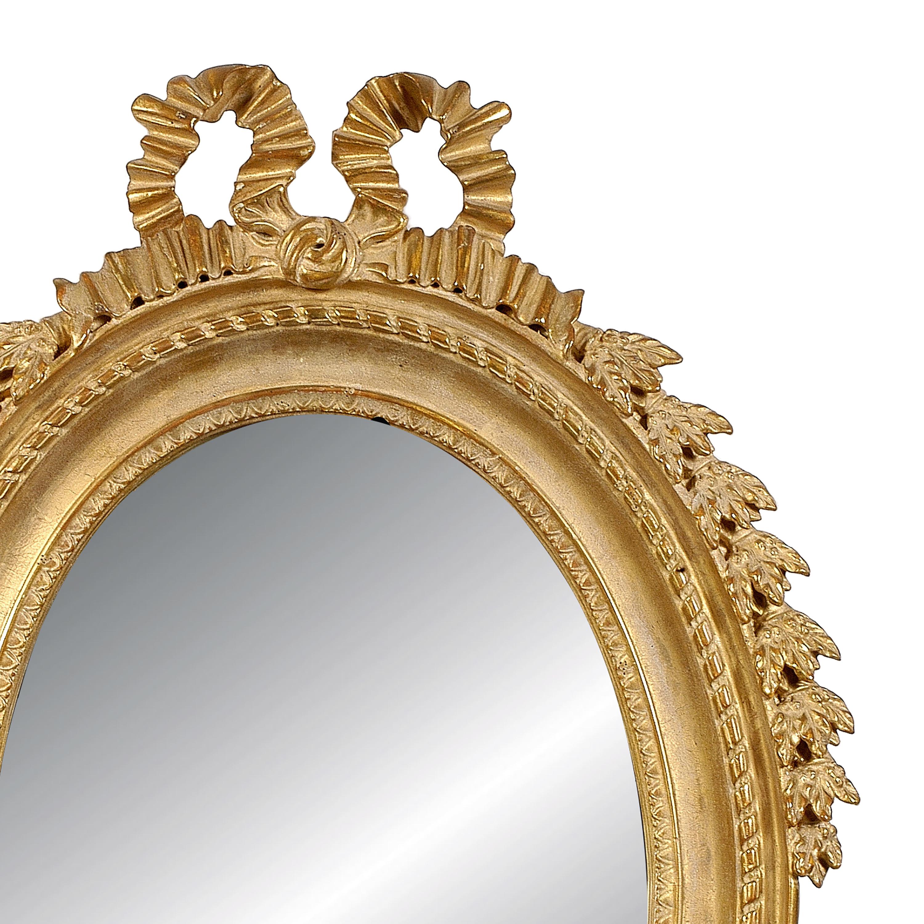 Hand-Carved Neoclassical Regency Style Acanthus Gold Foil Hand Carved Wooden Mirror, 1970