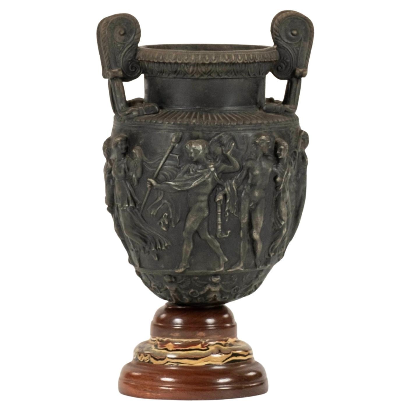Neoclassical Revival Bas Relief Urn Vase