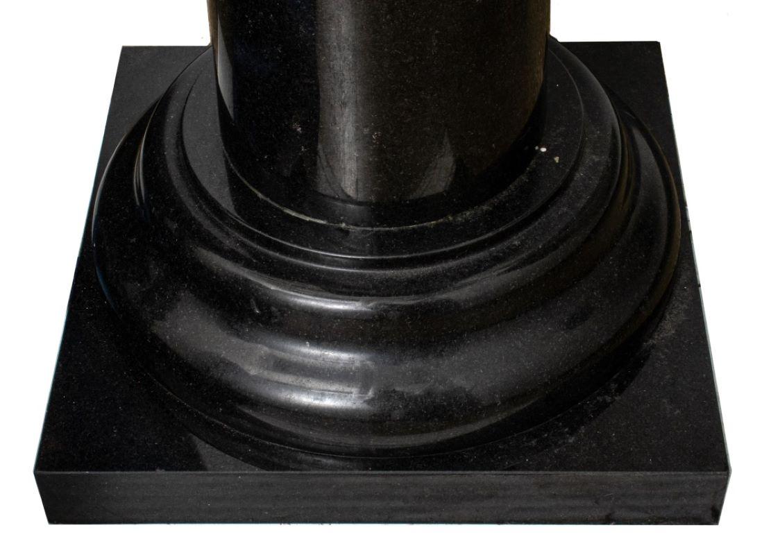 Neoclassical Revival Black Marble Pedestal 1