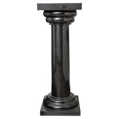 Neoclassical Revival Black Marble Pedestal