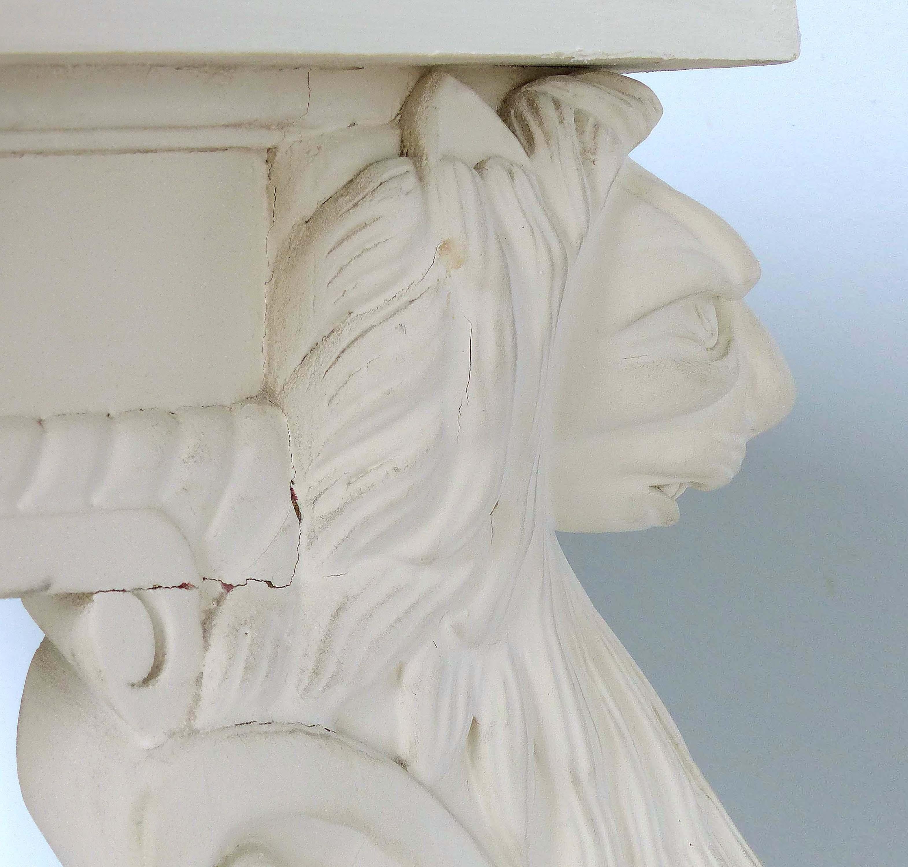 Neoclassical Revival Carved and Painted Wood Console 3