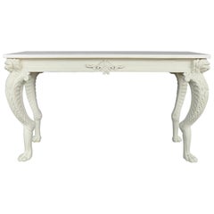 Neoclassical Revival Carved and Painted Wood Console