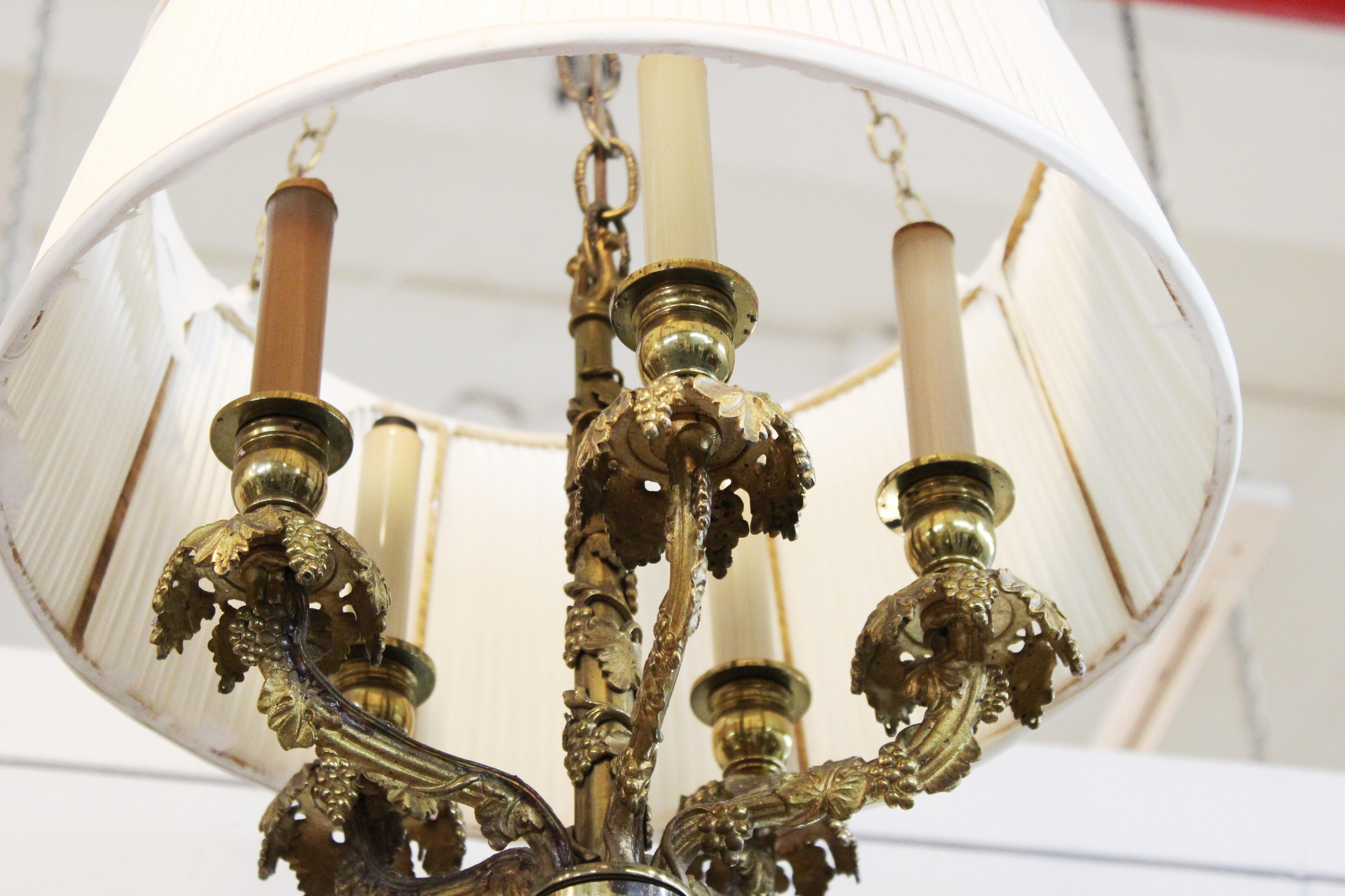 Neoclassical Revival Gilt Bronze Chandeliers With Grapevines Motif 3