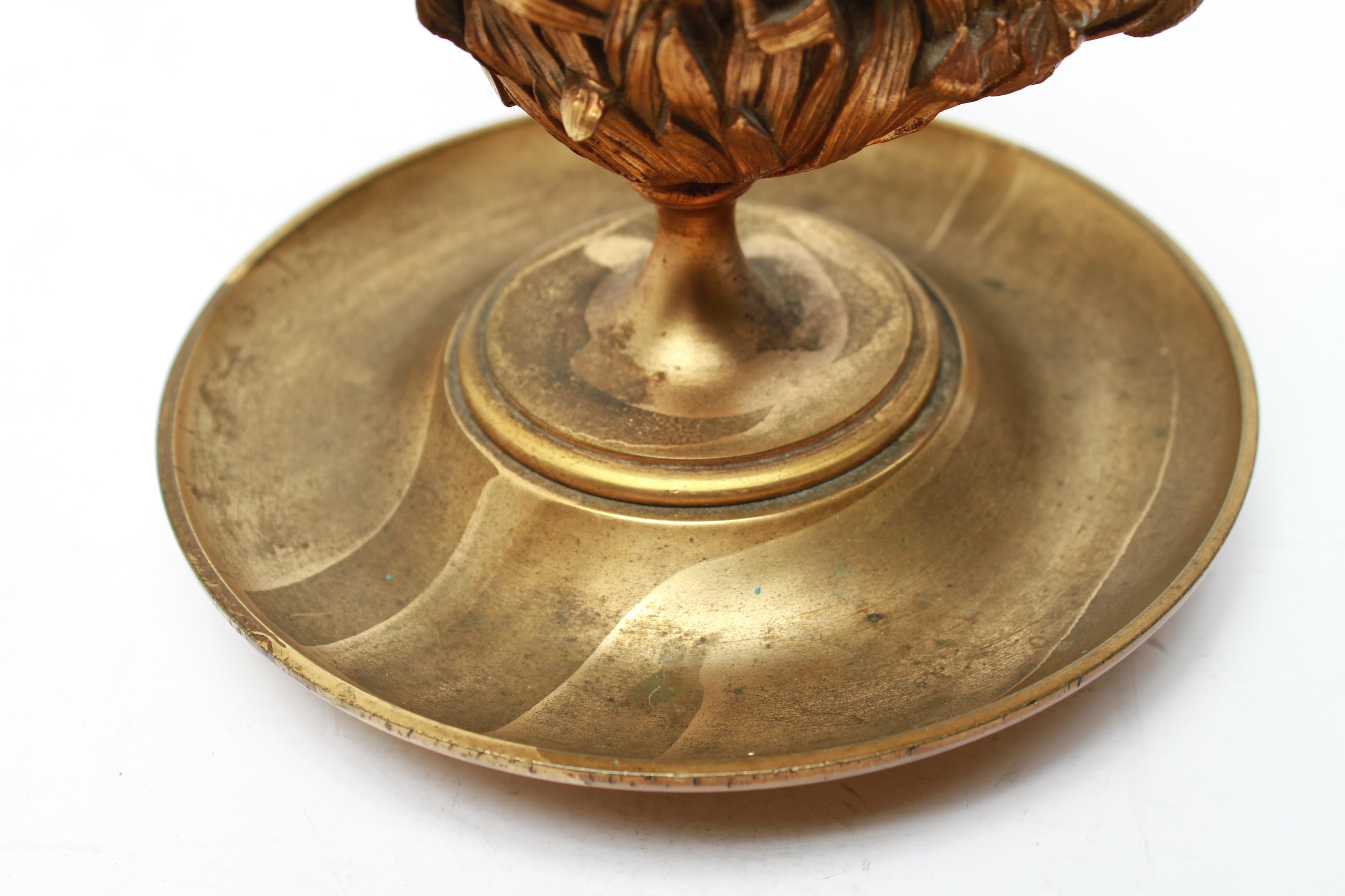Neoclassical Revival Gilt Bronze Oil Lamp 5