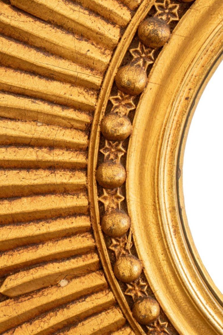20th Century Neoclassical Revival Gilt Wood Starburst Mirror For Sale