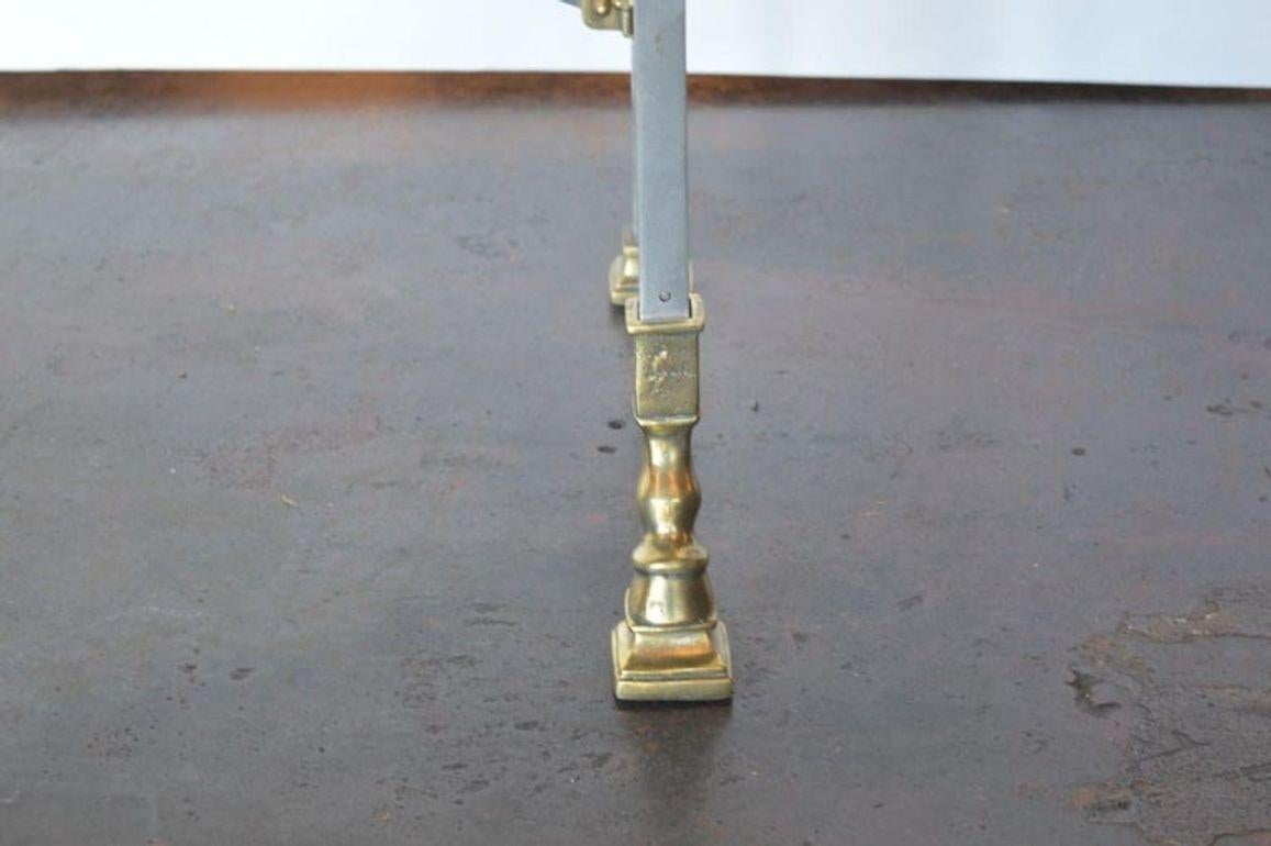 Mid-20th Century Neoclassical Revival Italian Bronze & Steel Console Table w Horse details. 1950s For Sale