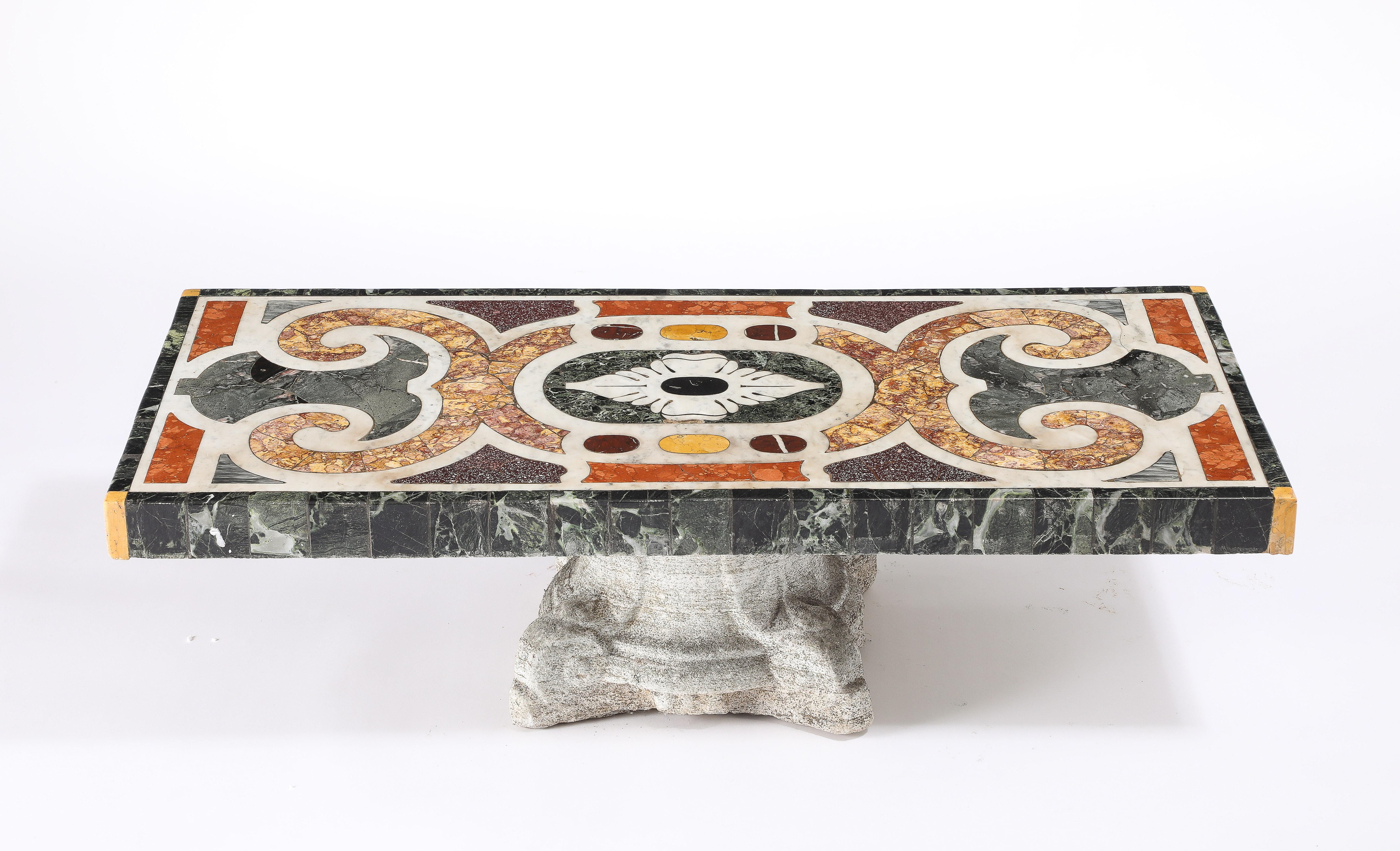 Coffee Table with Roman Pietra Dura Top, Italy, Early 17th Century For ...