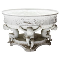 Neoclassical Revival Parian Bisque Centerpiece with Putti