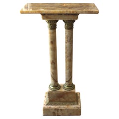 Neoclassical Revival Rectangular Onyx Pedestal
