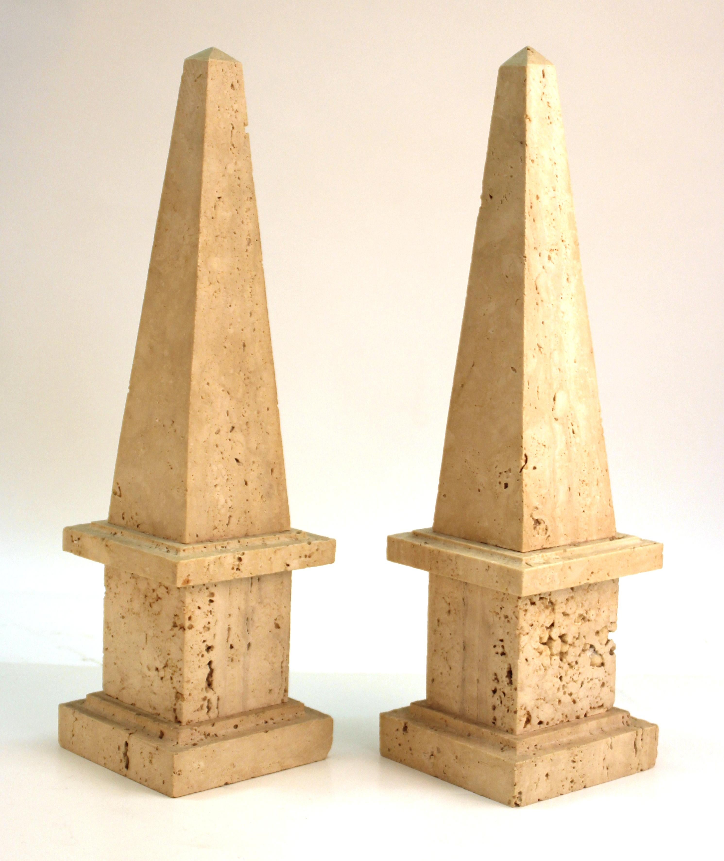 Neoclassical Revival Stone Obelisks In Good Condition In New York, NY