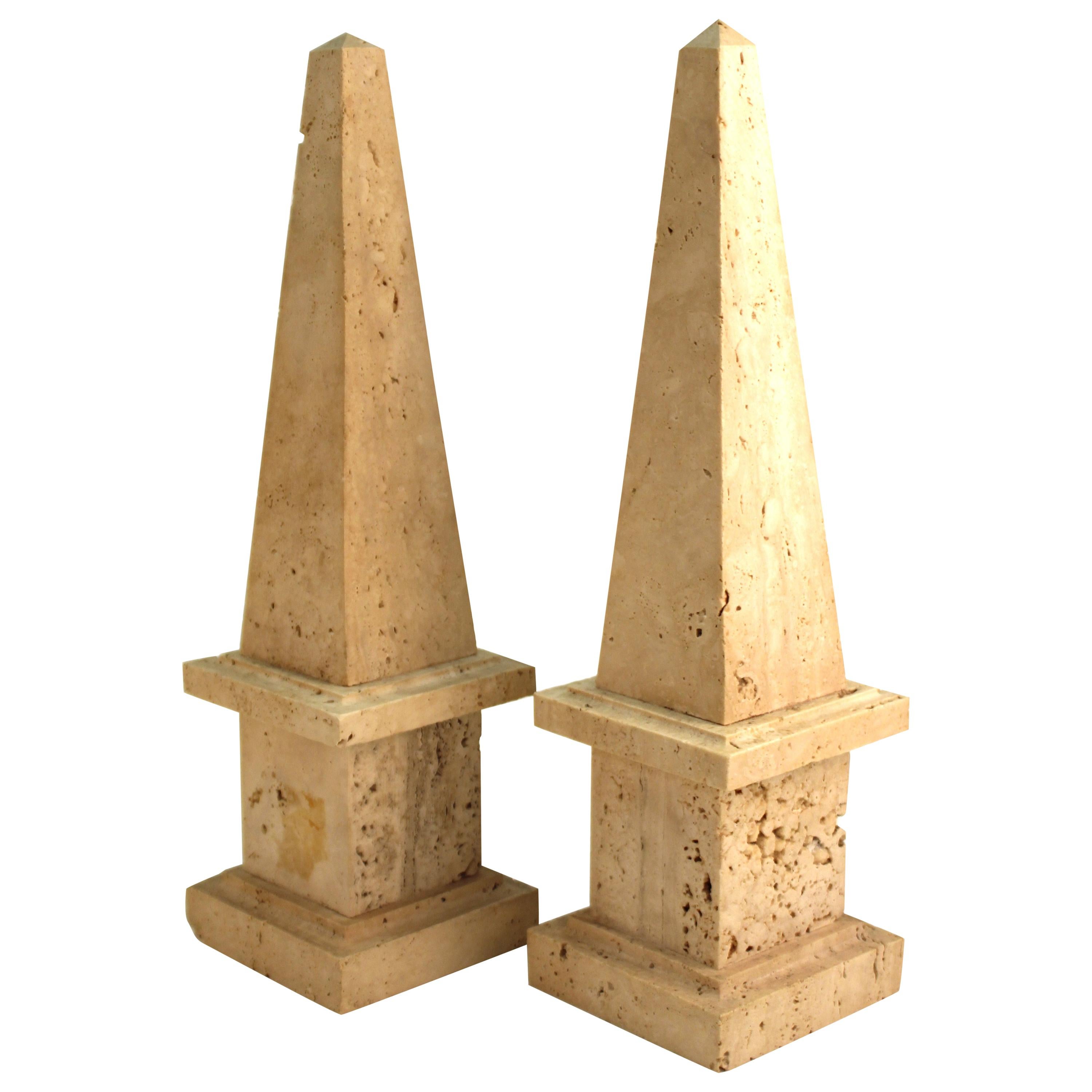 Neoclassical Revival Stone Obelisks