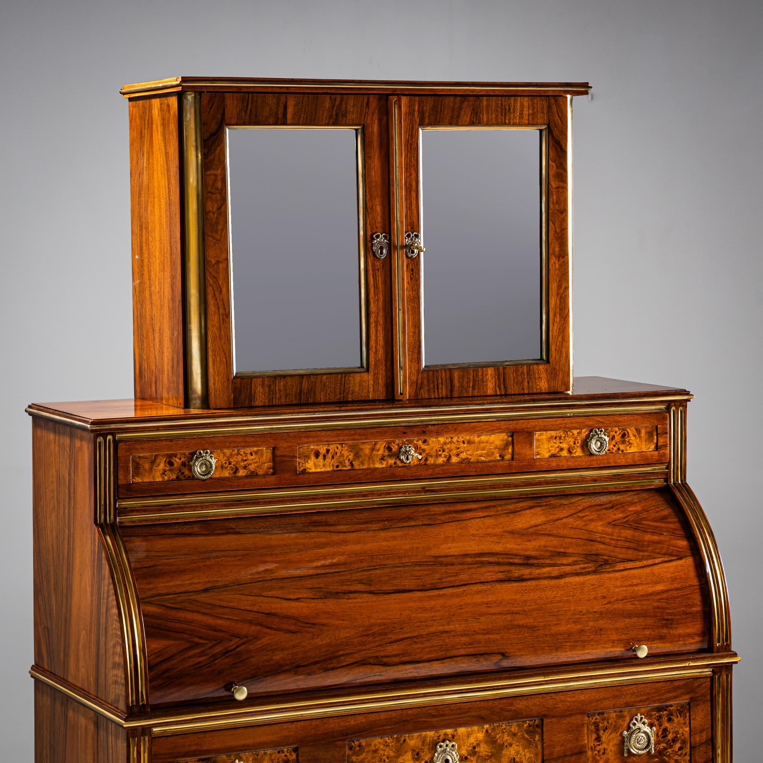 Neoclassical Roll-Top Secretary Desk, France, Late 18th Century For Sale 4