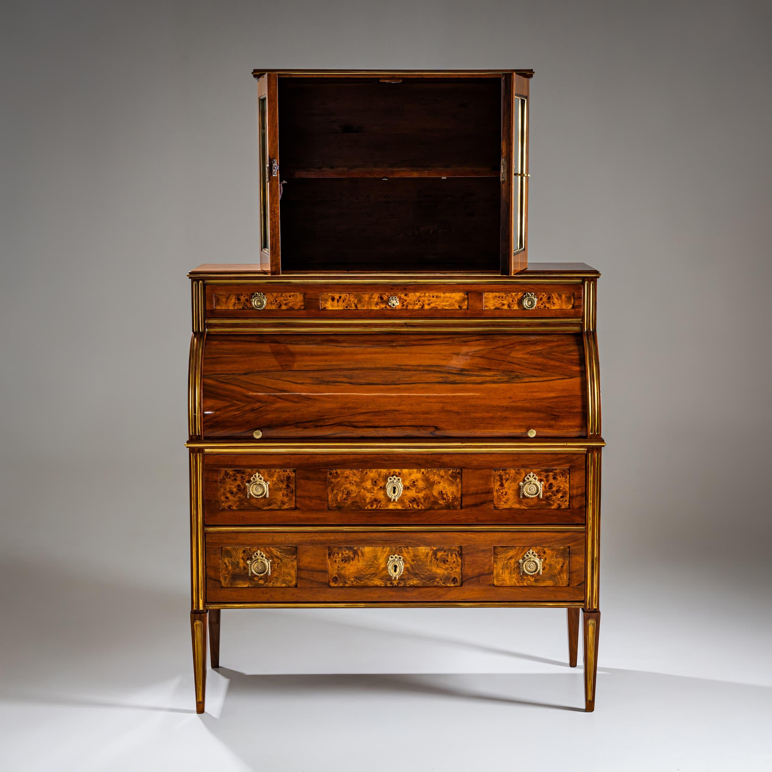 Neoclassical Roll-Top Secretary Desk, France, Late 18th Century For Sale 7
