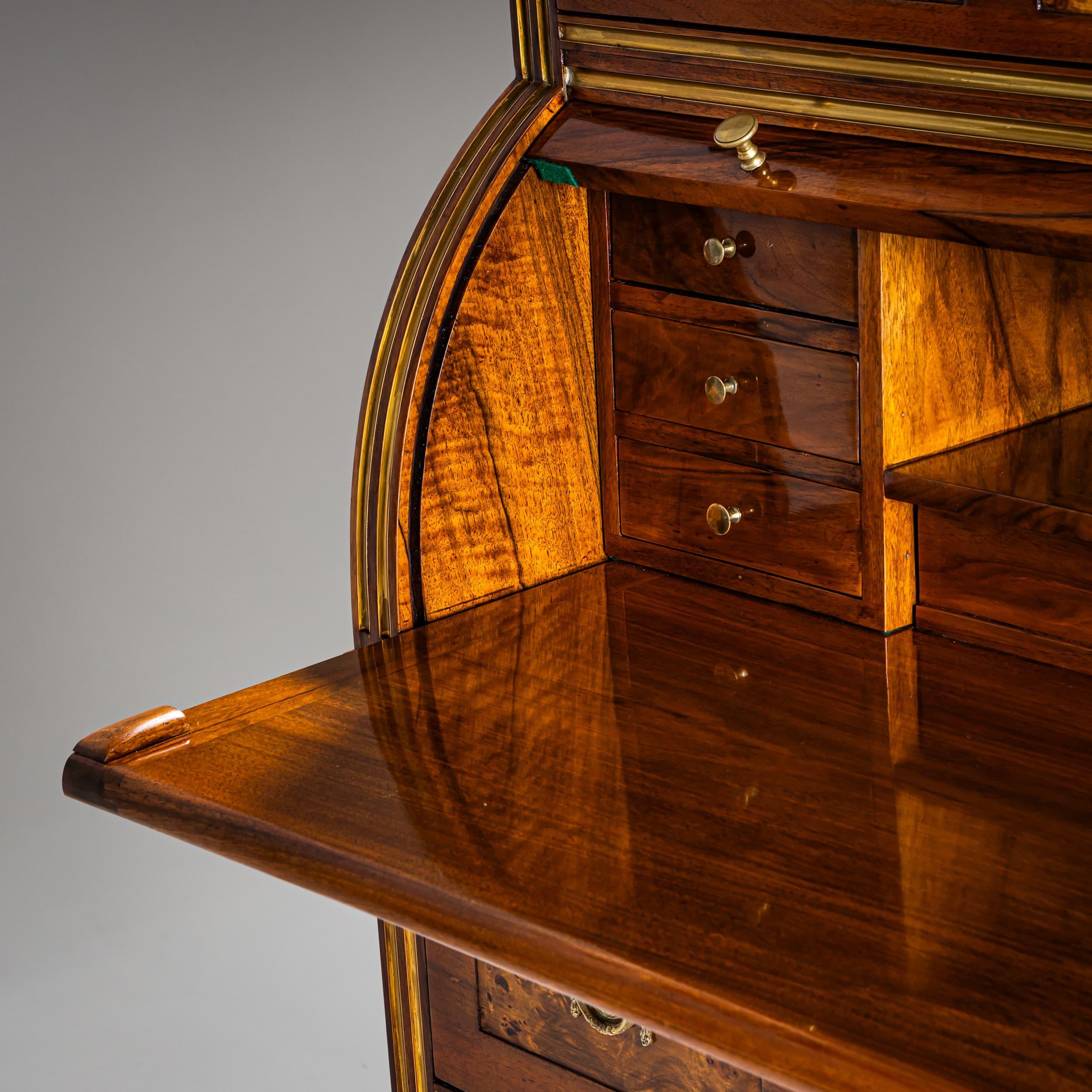 French Neoclassical Roll-Top Secretary Desk, France, Late 18th Century For Sale