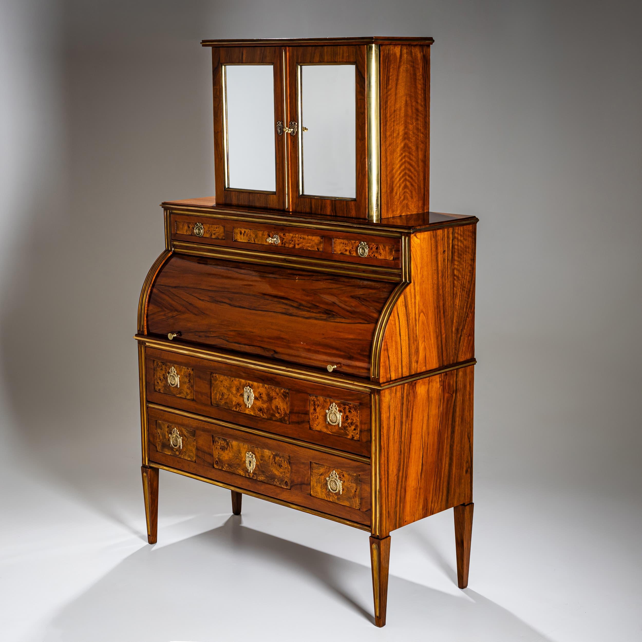 Neoclassical Roll-Top Secretary Desk, France, Late 18th Century For Sale 2