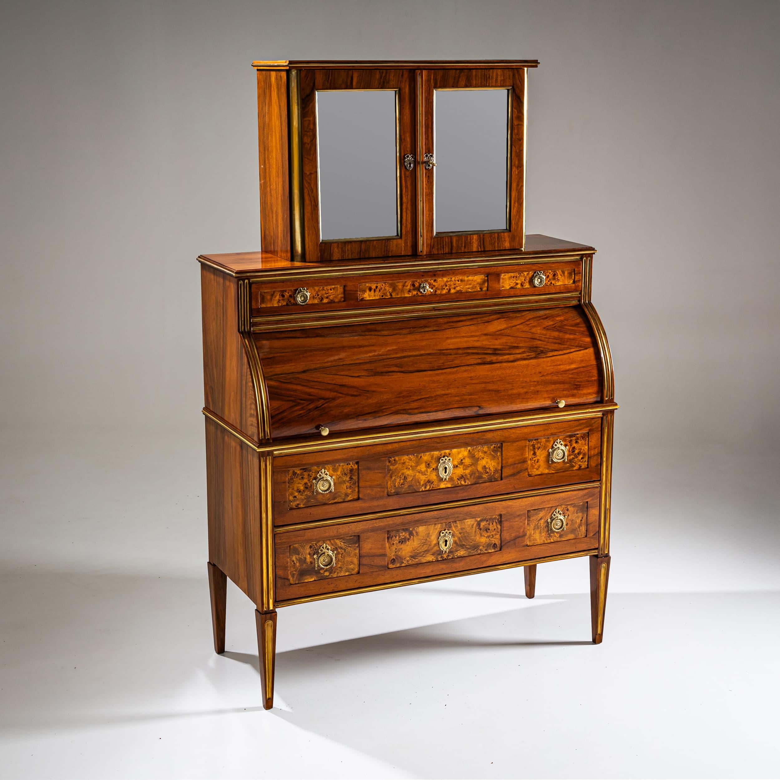 Neoclassical Roll-Top Secretary Desk, France, Late 18th Century For Sale 3