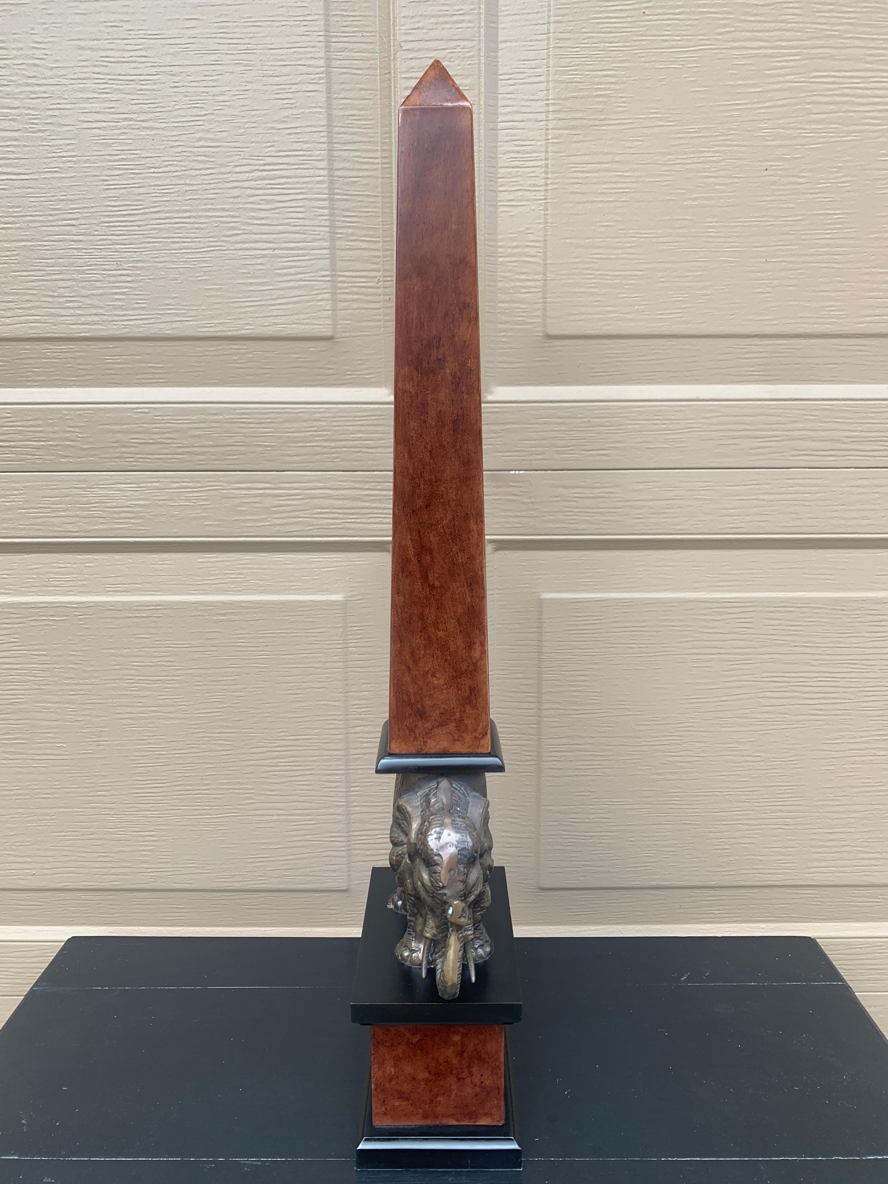 Neoklassizistischer römischer Holzobelisk nach Berninis Elefanten- und Obeliskenstatue im Angebot 2