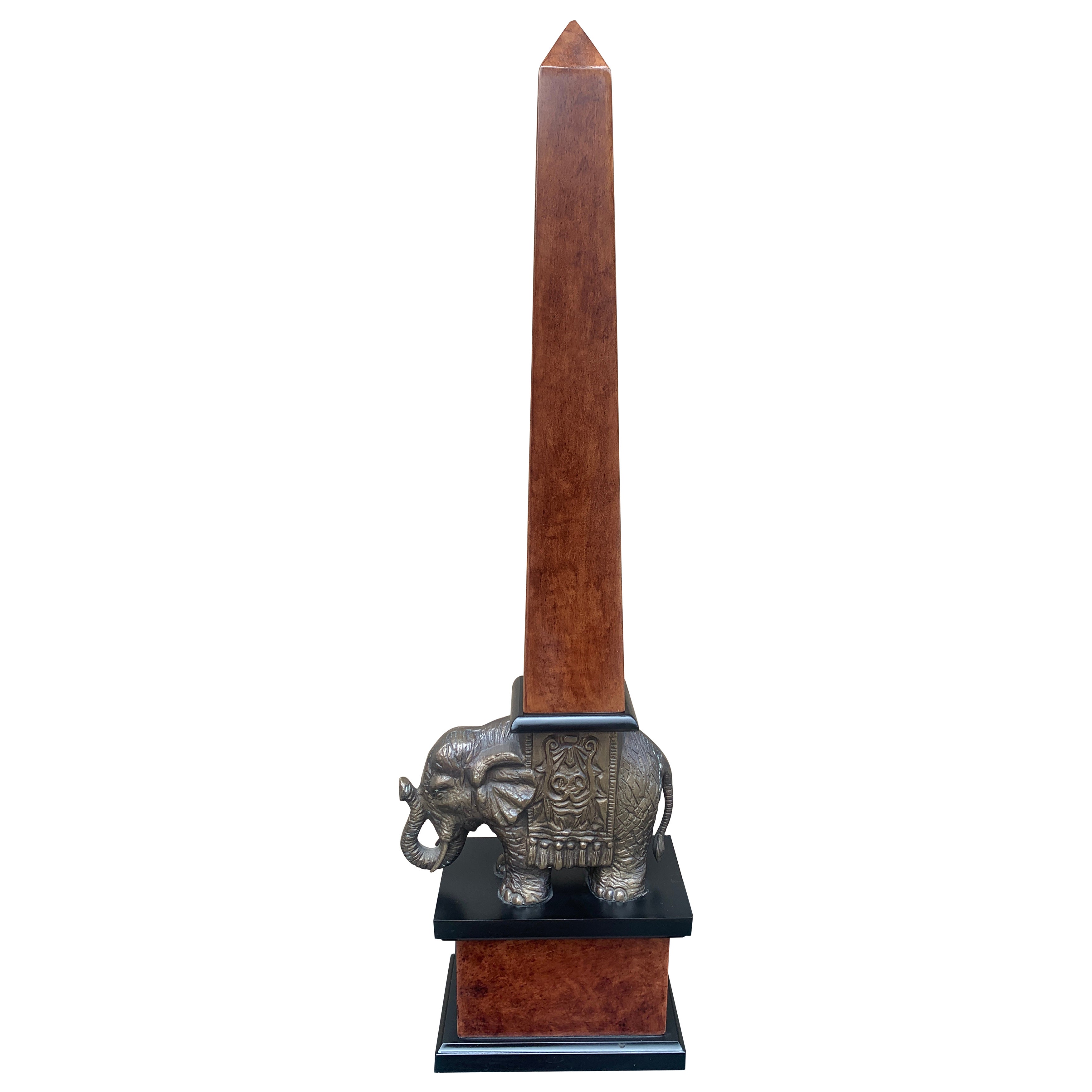 Neoklassizistischer römischer Holzobelisk nach Berninis Elefanten- und Obeliskenstatue im Angebot